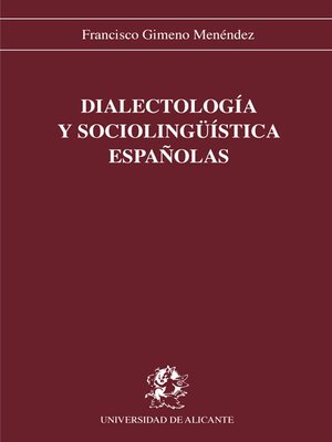 cover image of Dialectología y sociolingüística españolas